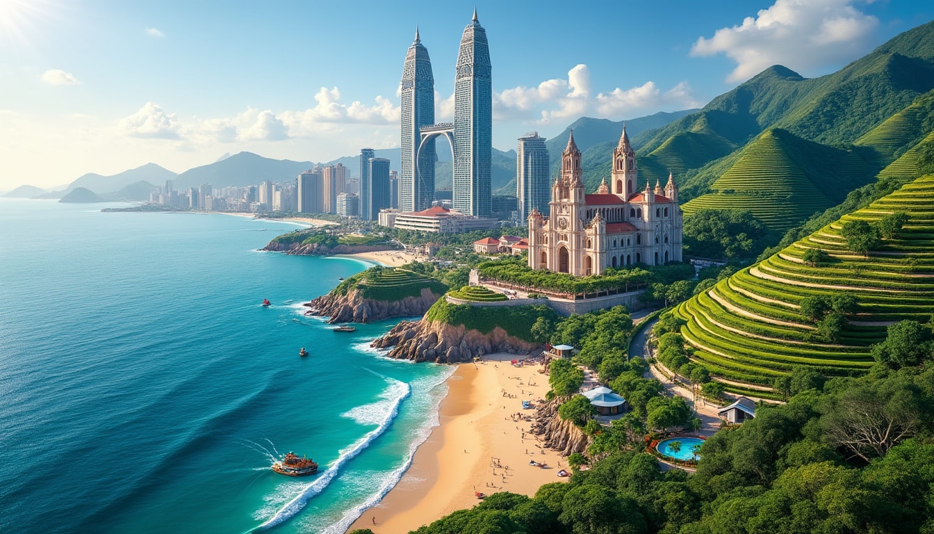 explore the unique landscapes and diverse geography of macau, a vibrant fusion of east and west. discover the region's natural beauty, from its stunning coastlines to lush hills, and learn about its ecological significance and urban development.